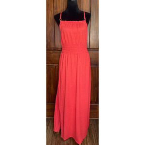 Michael Kors Maxi Dress, NWT Red Coral Color With Slit, Size Medium